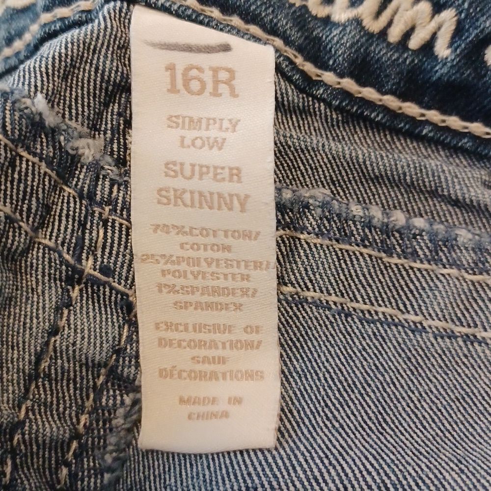 446215...Justice Premium Skinny Jeans Size Jr. 16R - Picture 6 of 6